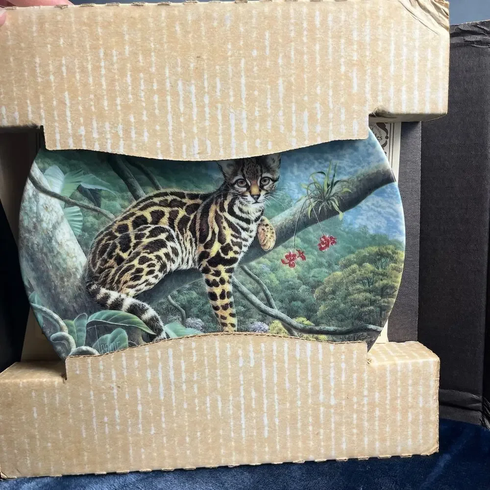 The Margay 90 Lee Cable Decorative Plate Great Cat Series Numbered Edwin Knowles